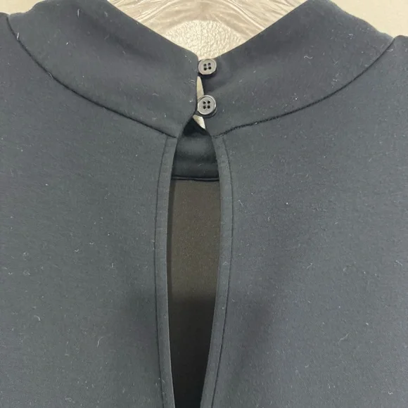 Spanx AirEssentials Mock Neck Striped Track Jumpsuit Very Black Wide Leg Size 2X - Picture 6 of 14